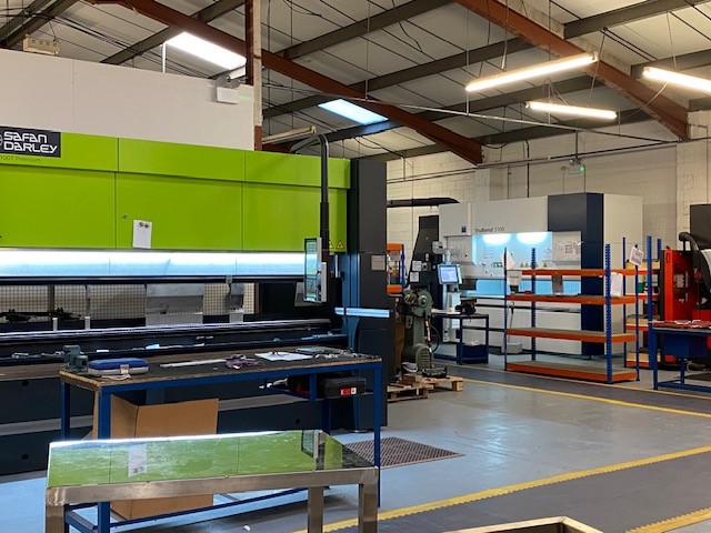Image shows two of our 100 ton Press Brakes to fold your sheet metal parts
